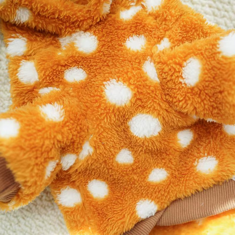 Dog Christmas Reindeer Costume Christmas Dog Costume Pet Elk Cosplay Clothes Cold Weather Dog Outfits Indoor Outdoor Puppy Dress