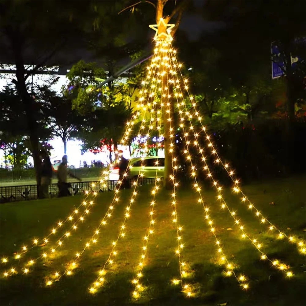 LED String Lights Waterfall Meteor Lights Christmas Lights Wedding Garden Christmas Decoration Outdoor Holiday Decoration